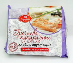 Хлебцы гречнево-кукурузные безглютеновые Шугарофф, 60 г